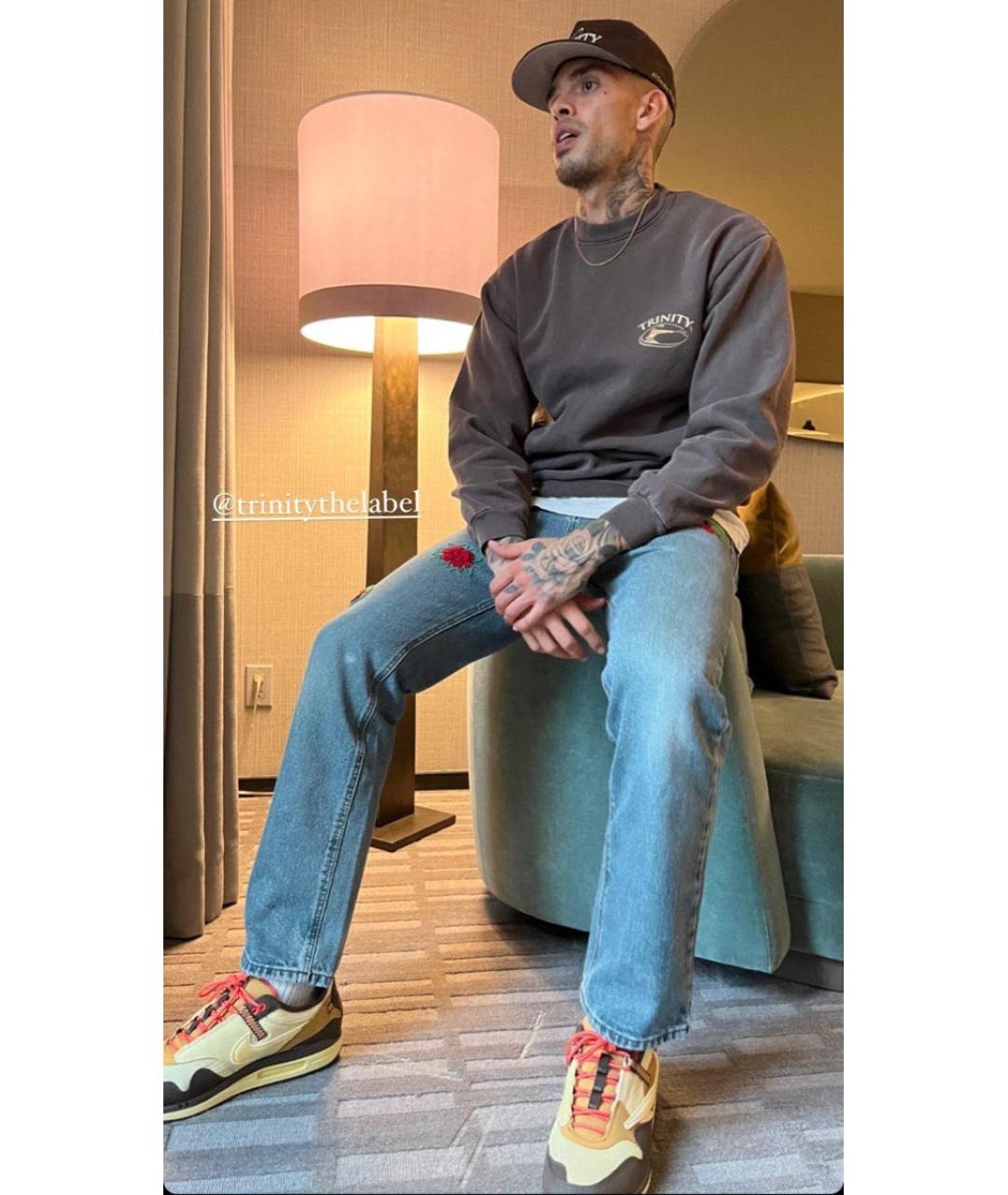 NIKE Коричневые низкие кроссовки / кеды, фото 6