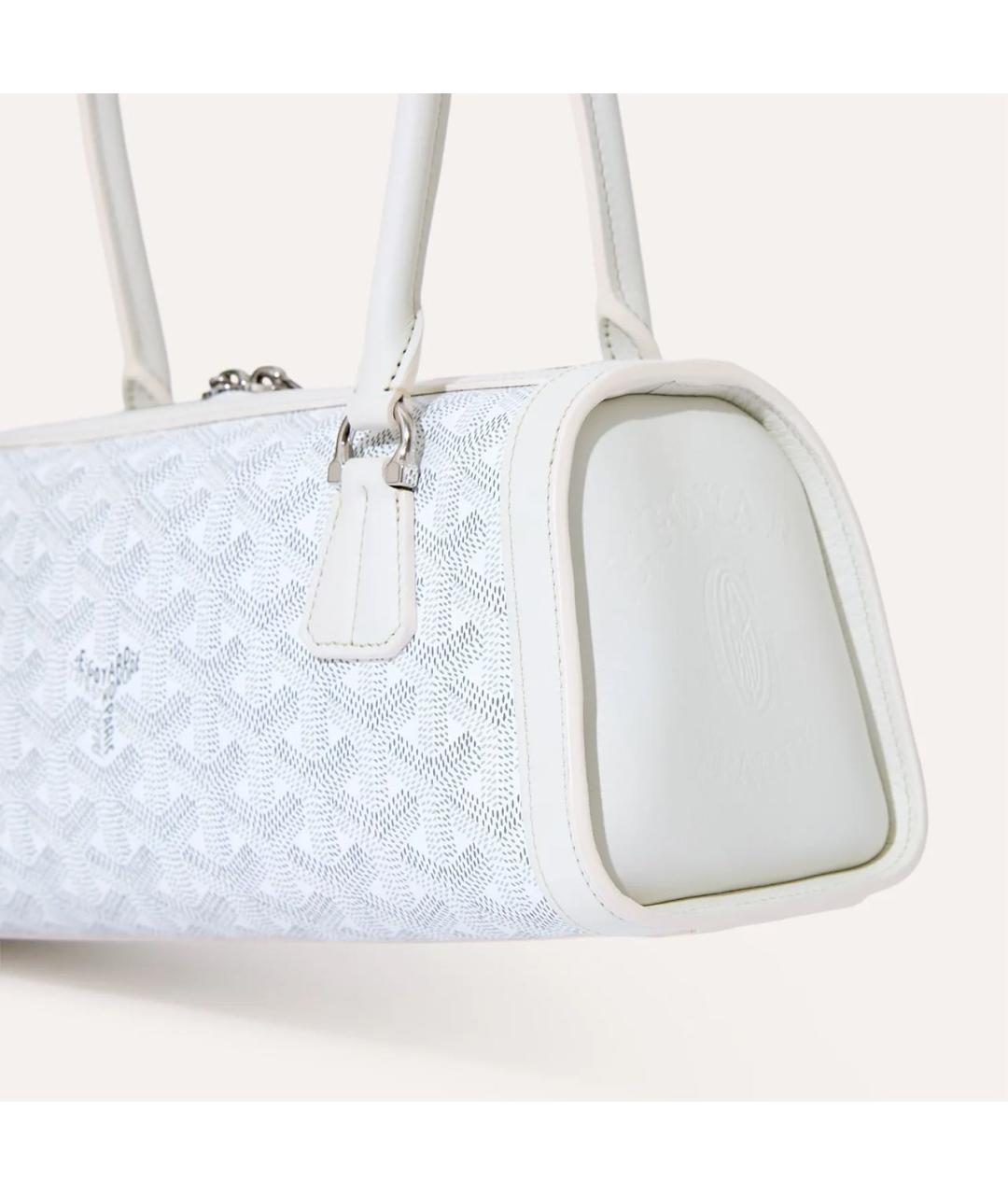 GOYARD Белая кожаная сумка через плечо, фото 4