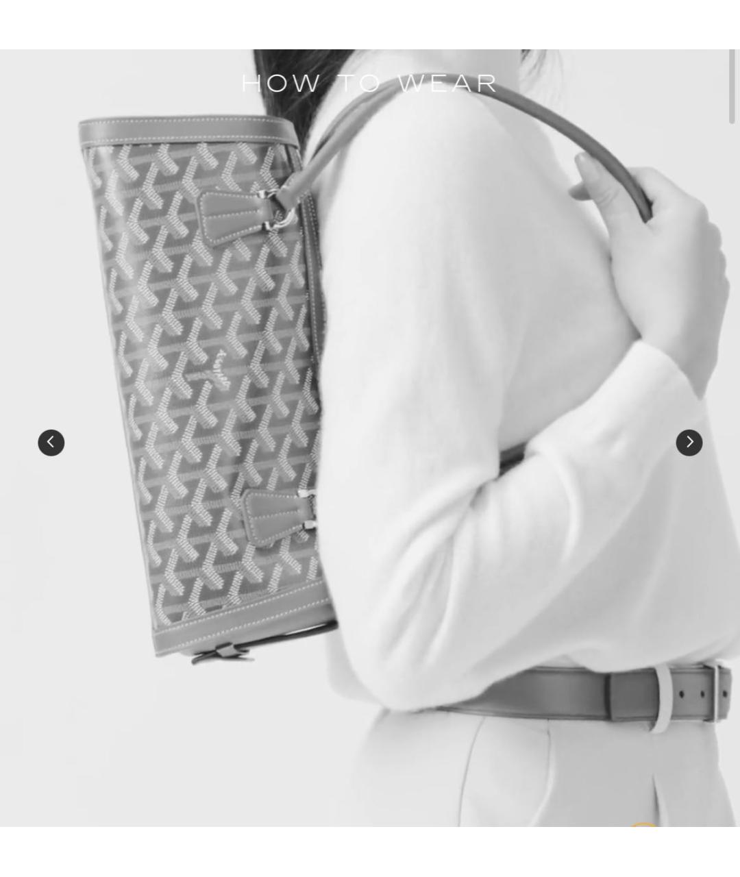 GOYARD Белая кожаная сумка через плечо, фото 5