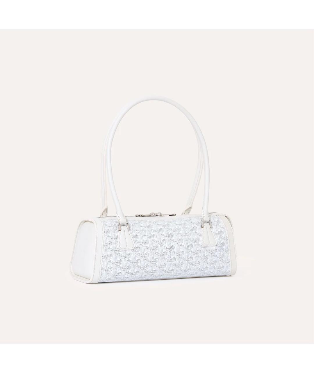 GOYARD Белая кожаная сумка через плечо, фото 6