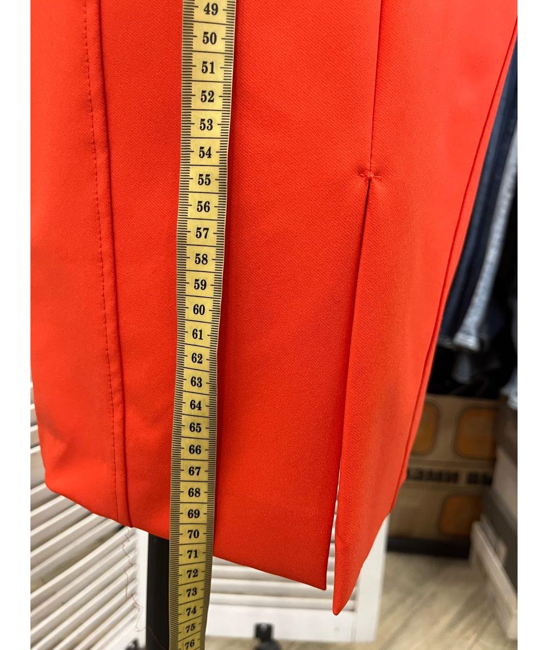 ELISABETTA FRANCHI Красная полиамидовая юбка миди, фото 4