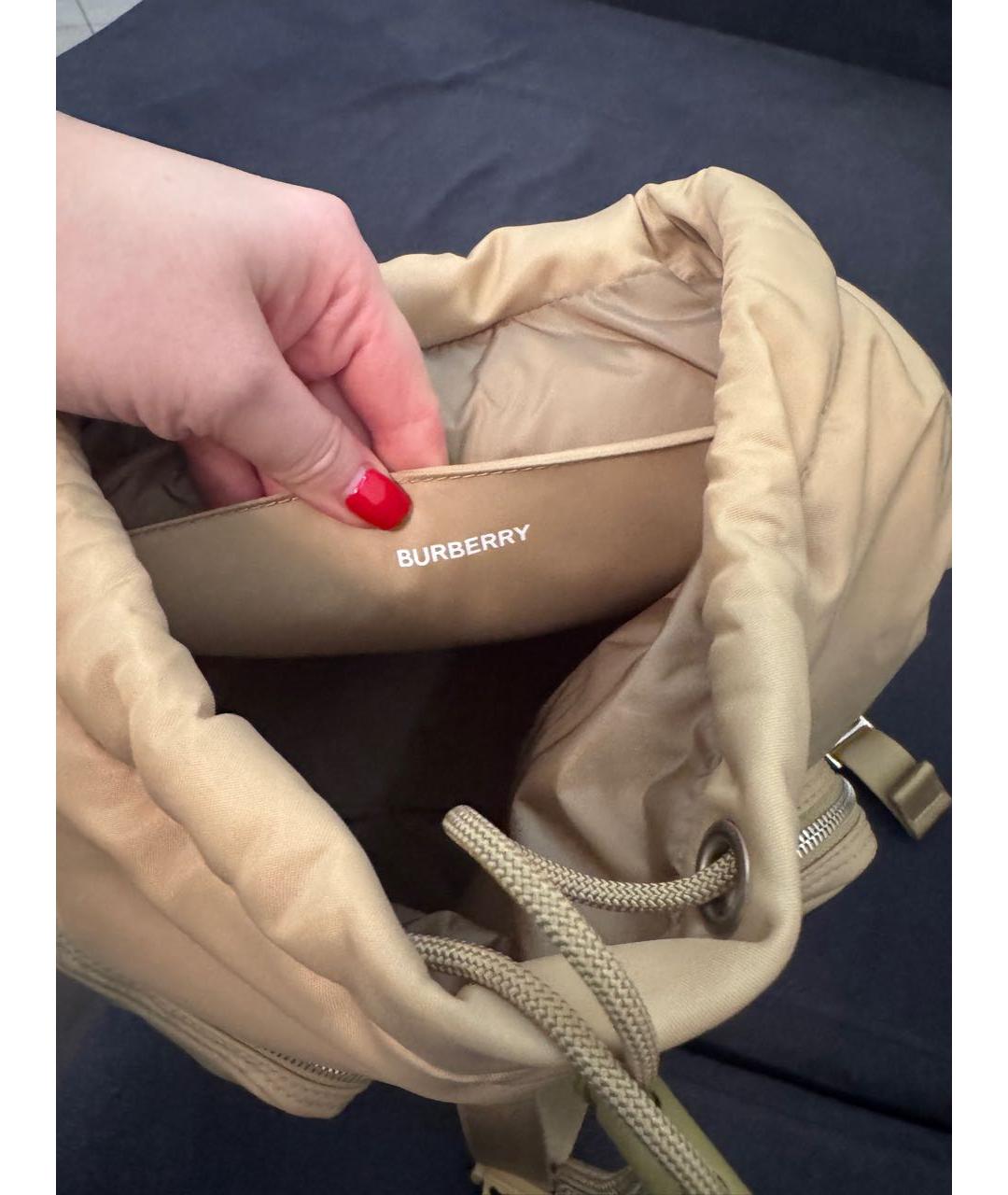 BURBERRY Бежевый рюкзак, фото 4