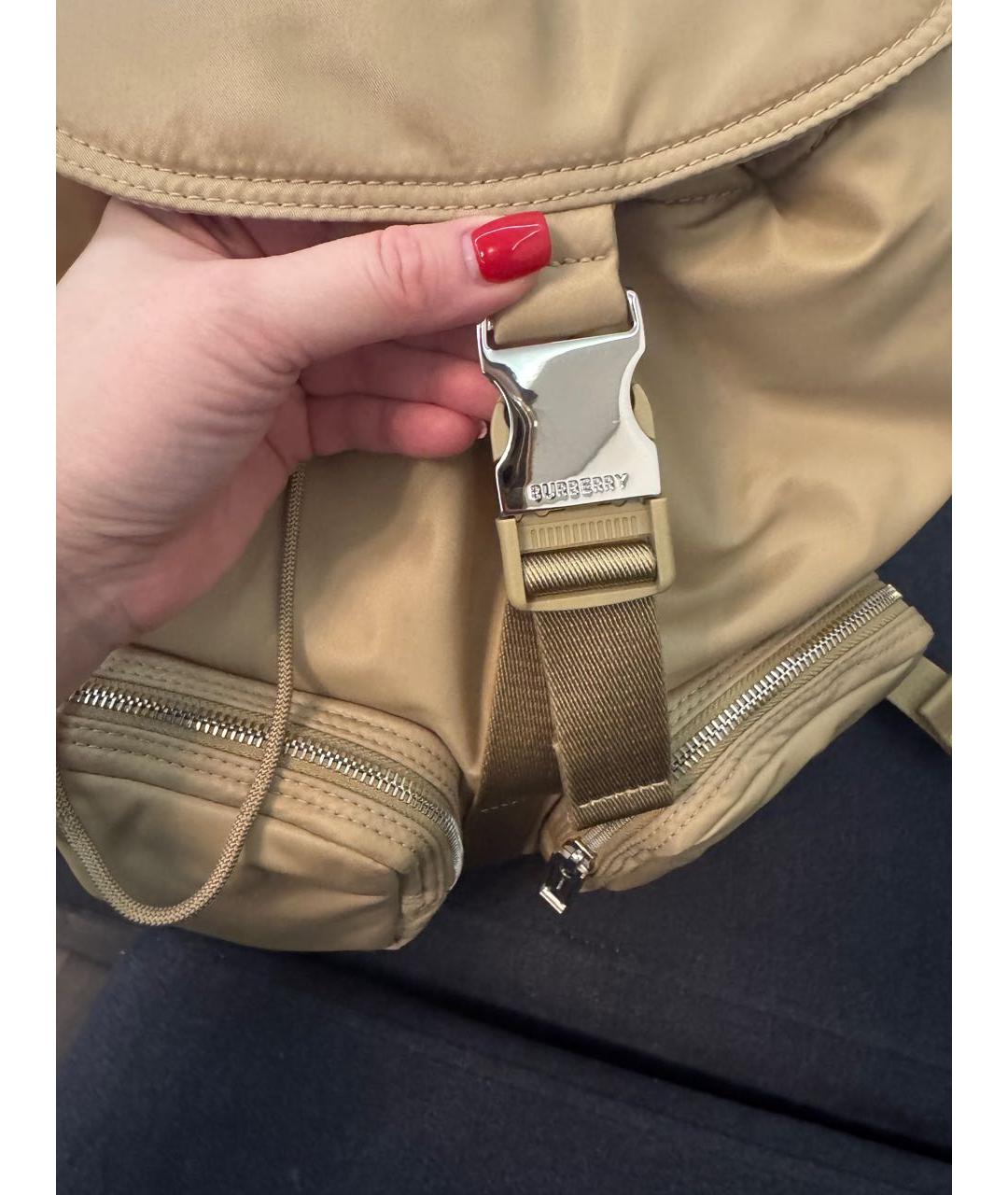 BURBERRY Бежевый рюкзак, фото 5