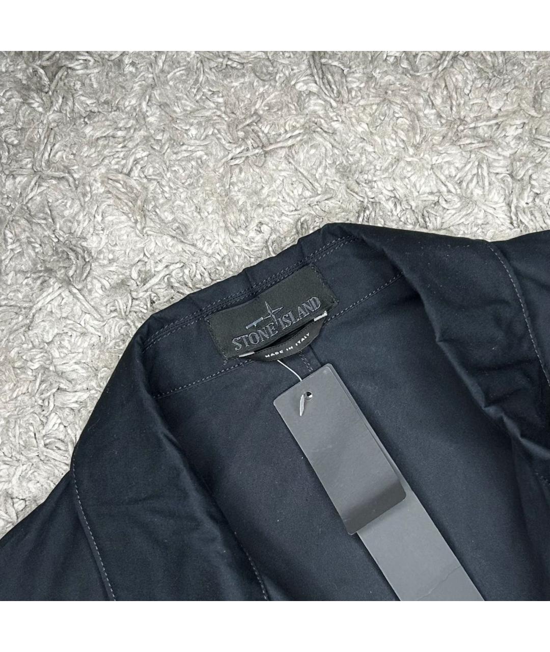 STONE ISLAND Темно-синяя хлопковая куртка, фото 3