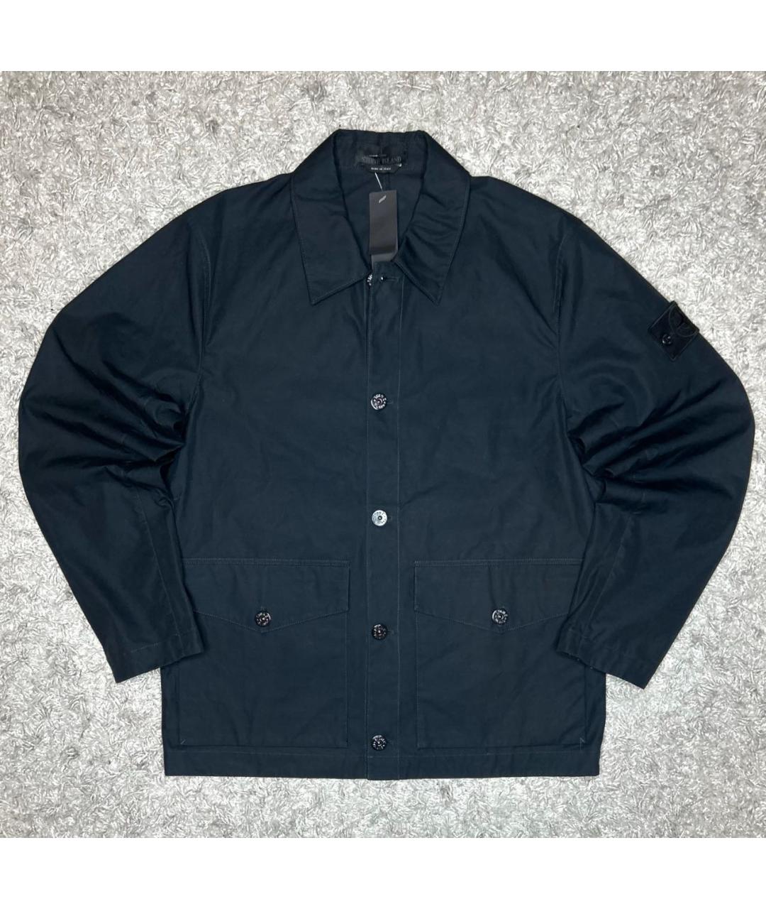 STONE ISLAND Темно-синяя хлопковая куртка, фото 7