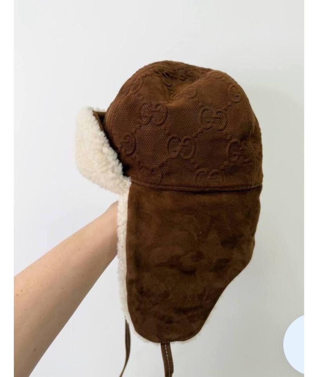 GUCCI Коричневая шапка, фото 3