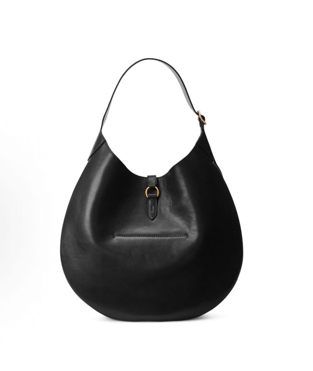 POLO RALPH LAUREN Черная кожаная сумка с короткими ручками, фото 2