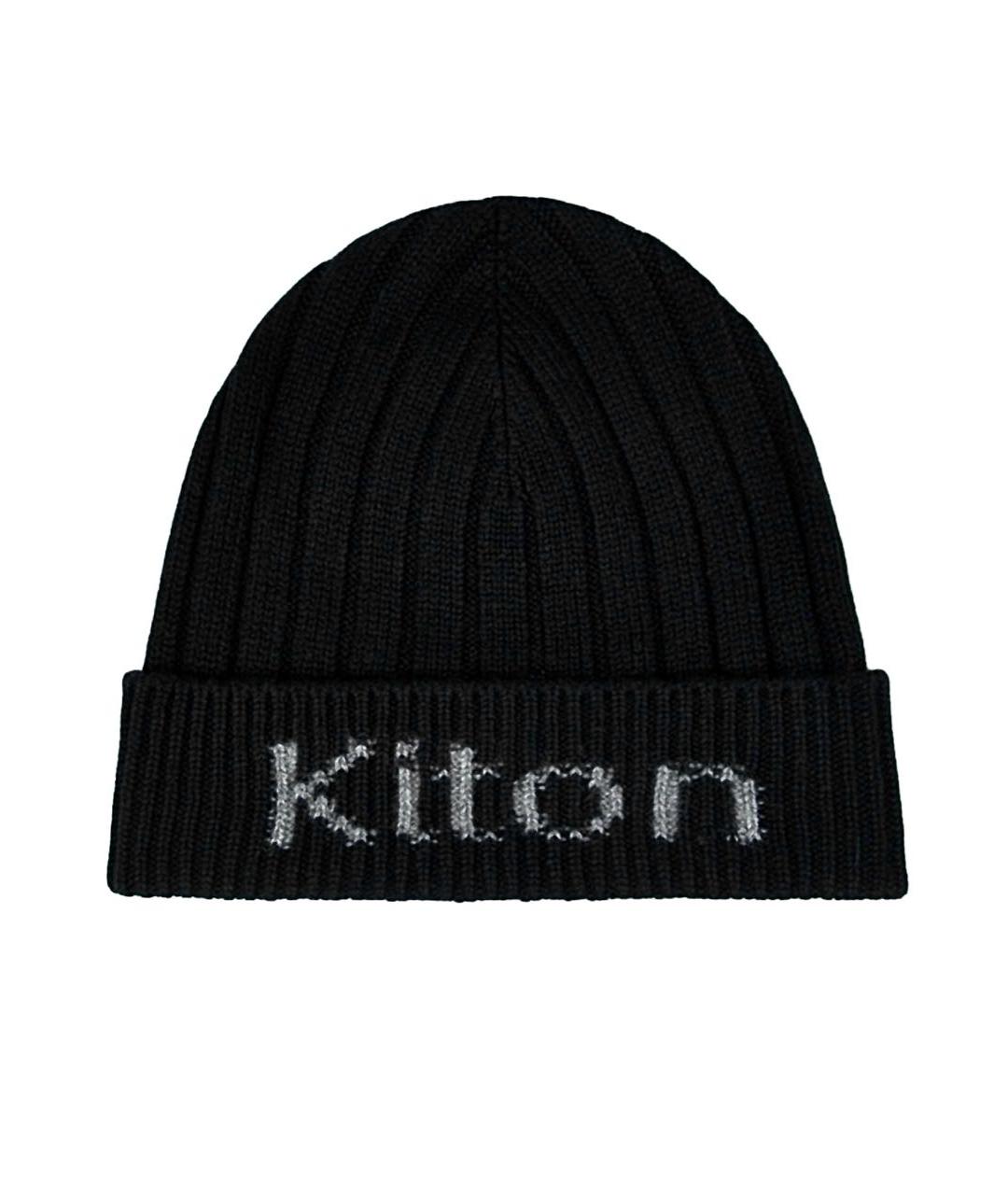 KITON Черная кашемировая шапка, фото 1