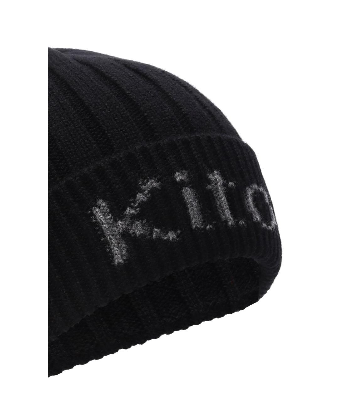 KITON Черная кашемировая шапка, фото 3