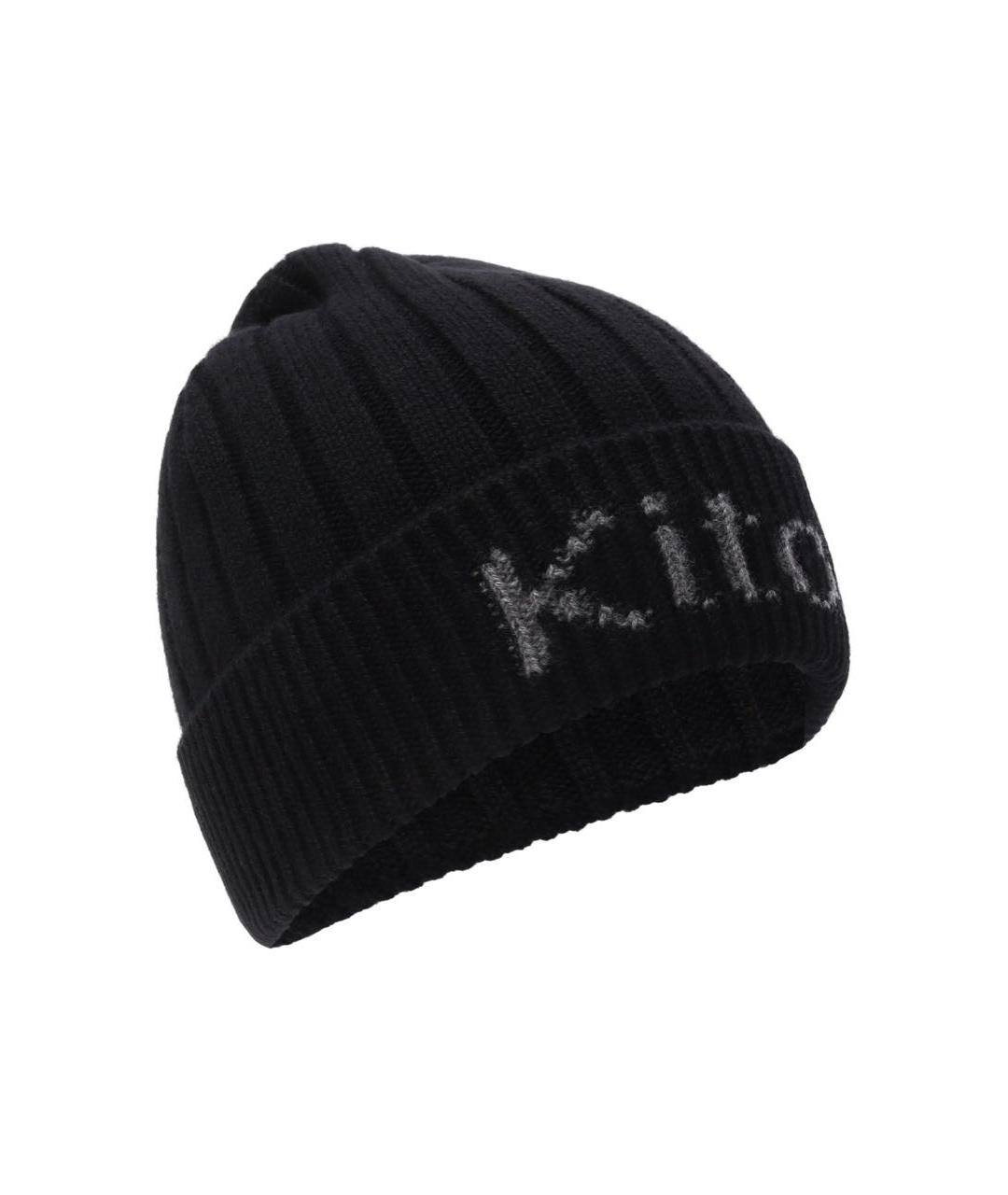 KITON Черная кашемировая шапка, фото 2