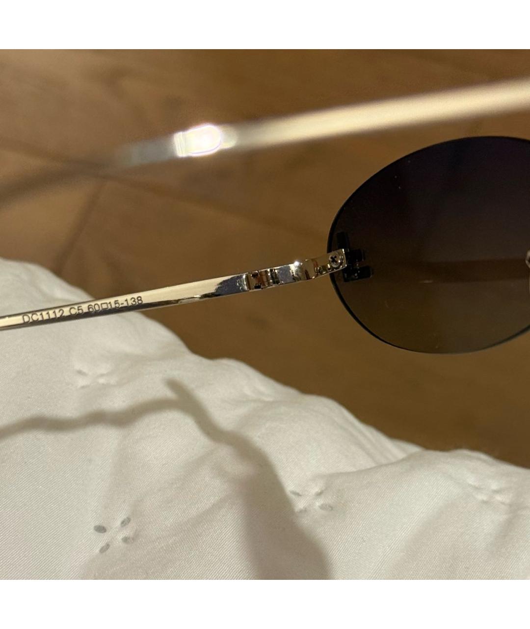 FENDI Темно-синие металлические солнцезащитные очки, фото 3