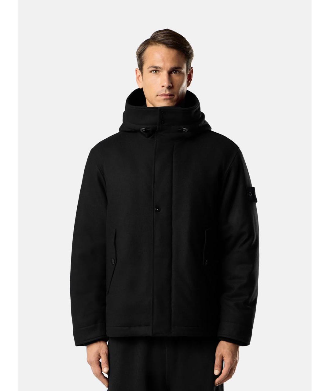 STONE ISLAND Черная шерстяная куртка, фото 3