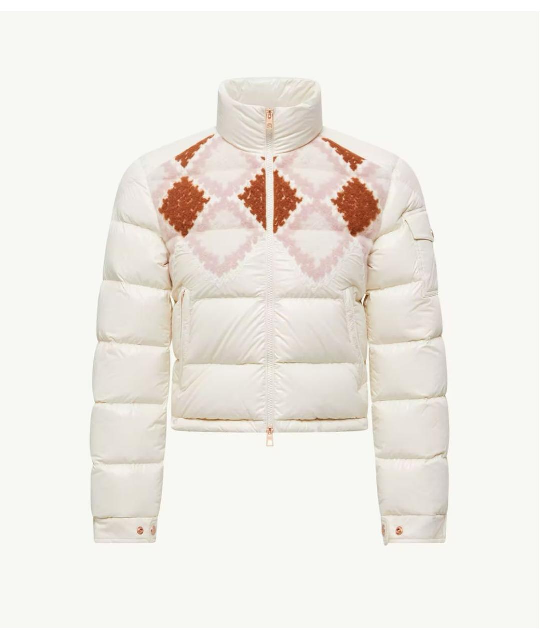 MONCLER Белый полиамидовый пуховик, фото 6