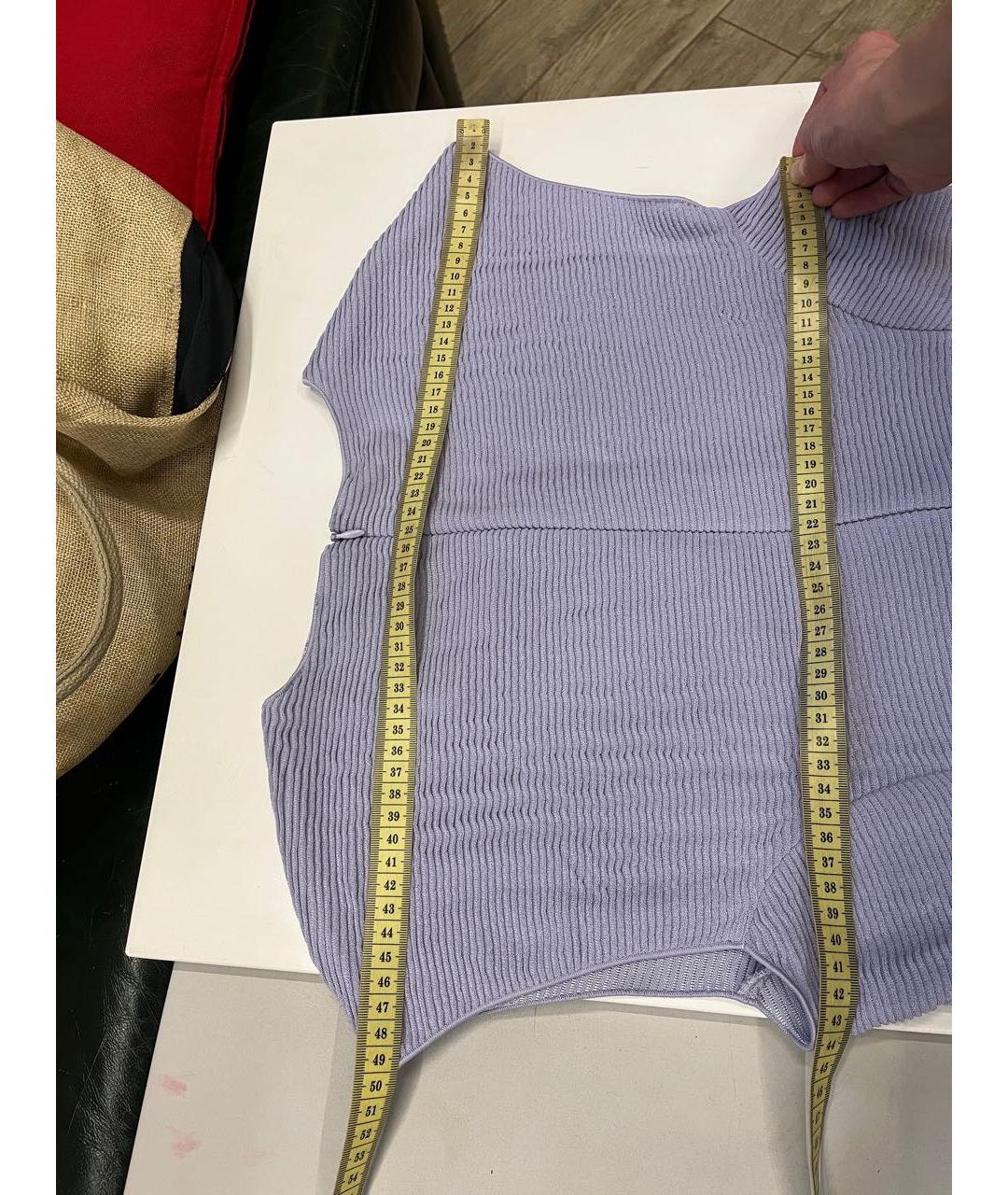 EMPORIO ARMANI Фиолетовое вискозное повседневное платье, фото 3