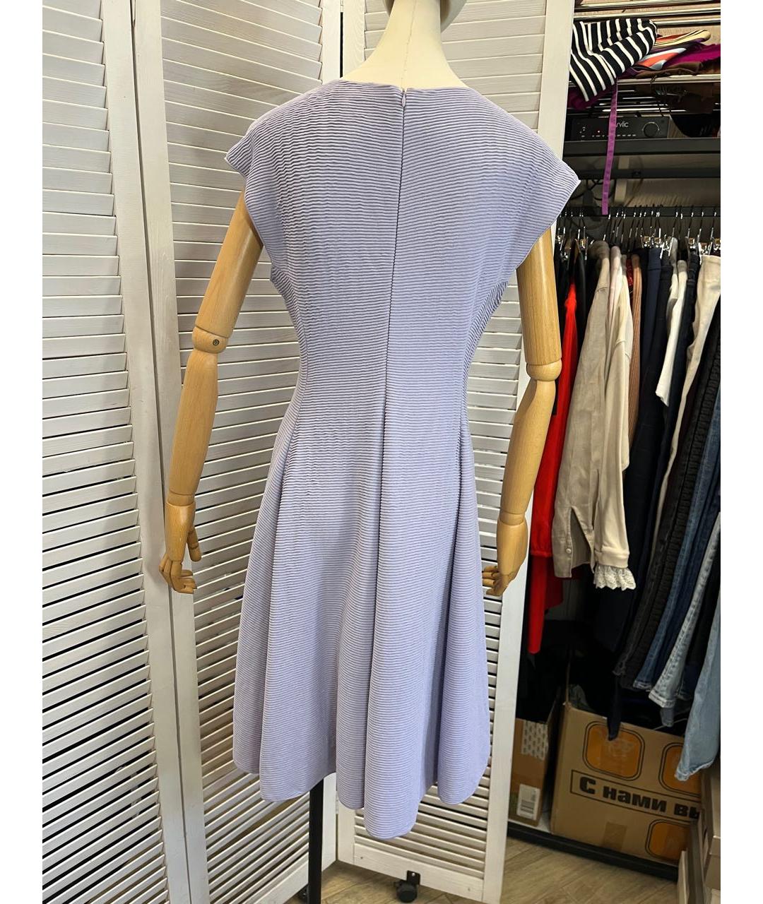 EMPORIO ARMANI Фиолетовое вискозное повседневное платье, фото 6