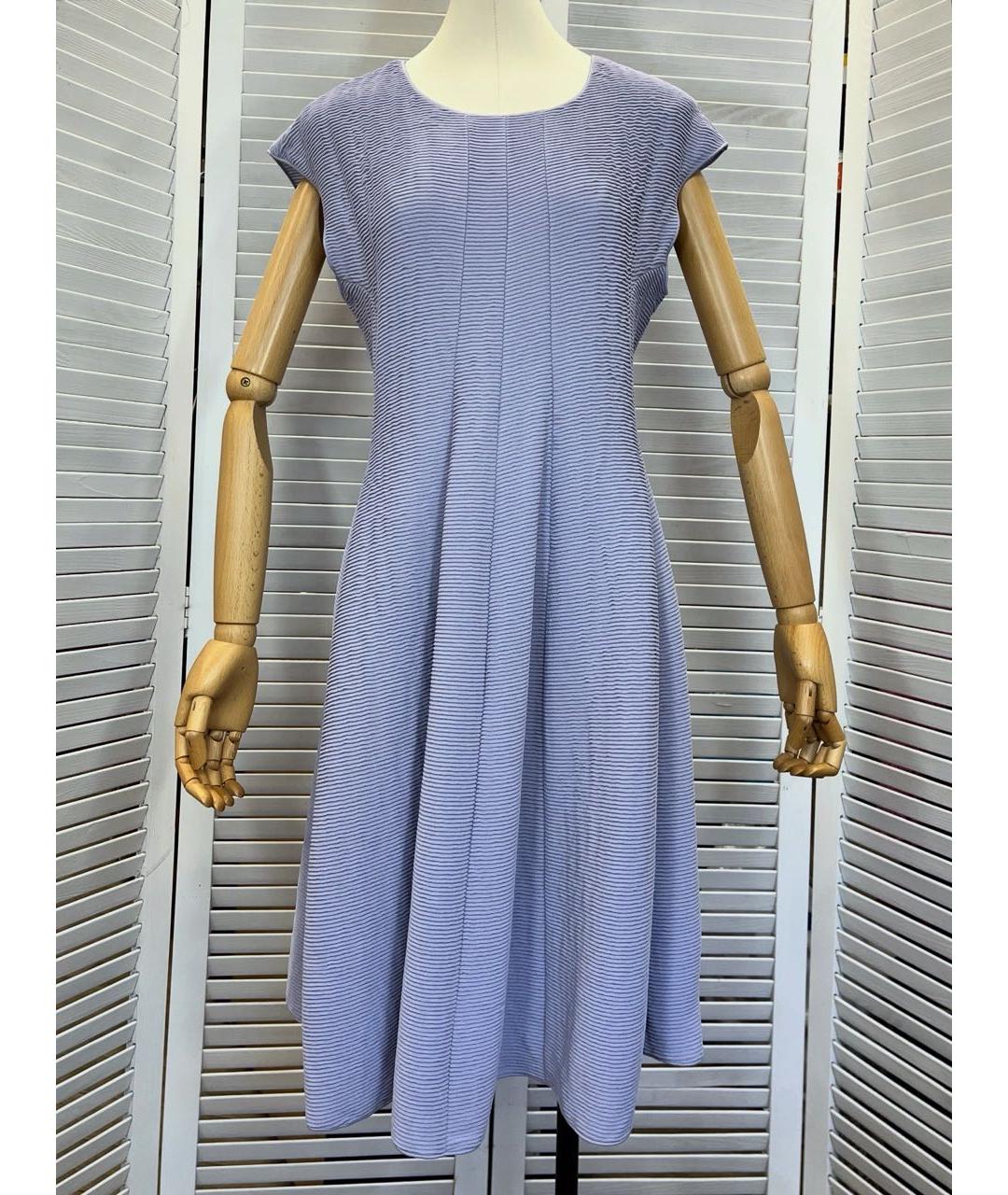 EMPORIO ARMANI Фиолетовое вискозное повседневное платье, фото 8