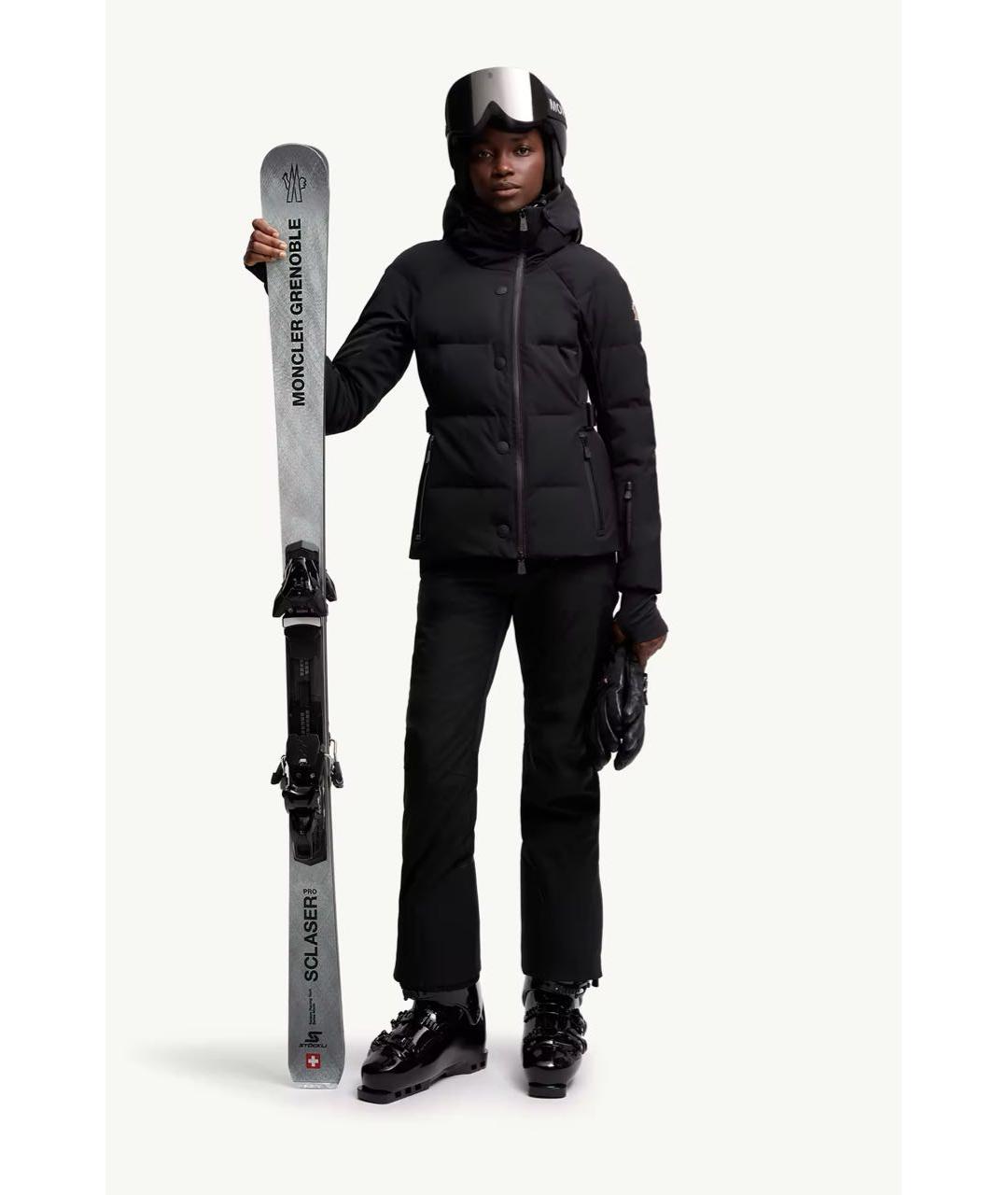 MONCLER Черный полиамидовый пуховик, фото 7