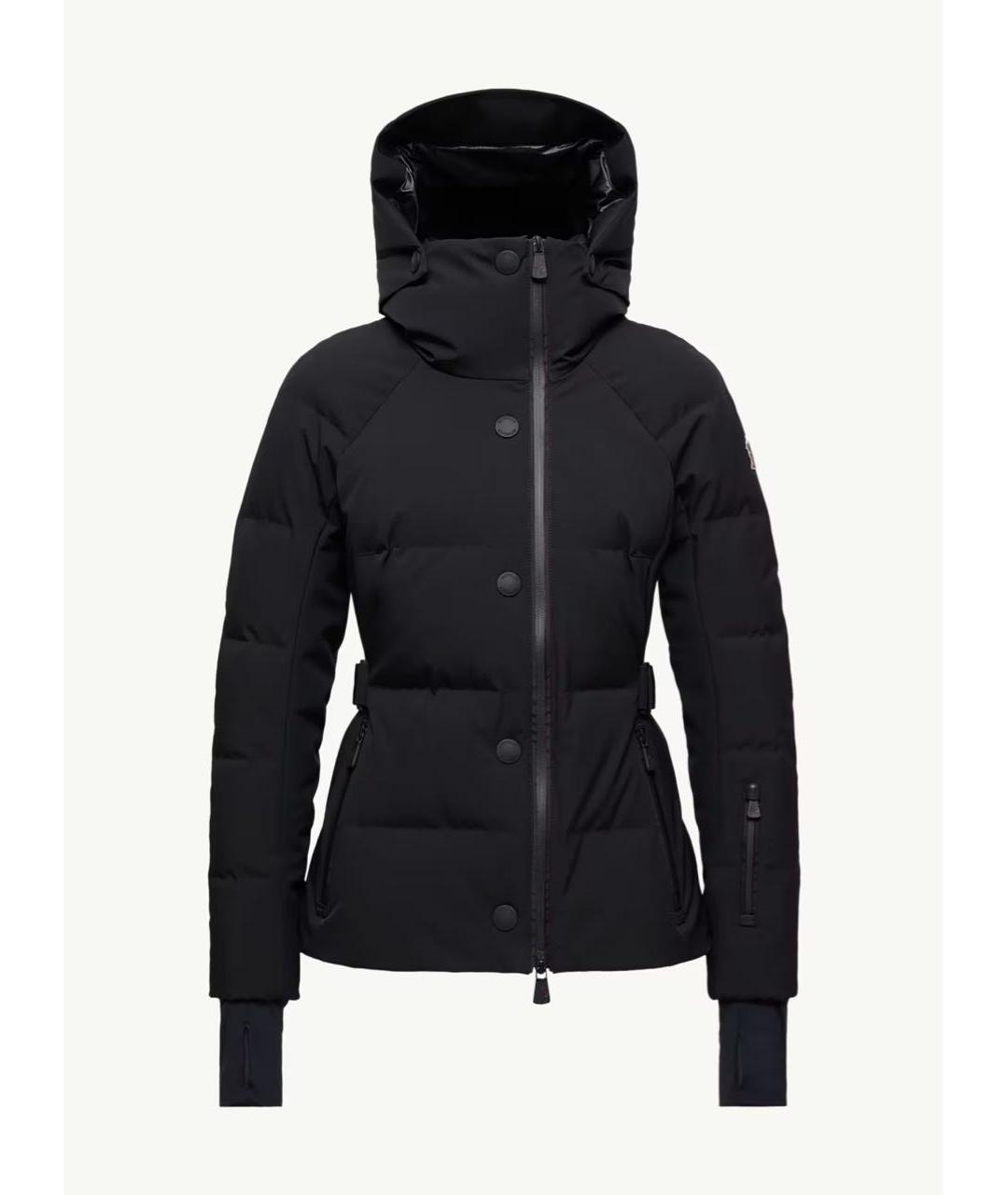 MONCLER Черный полиамидовый пуховик, фото 8