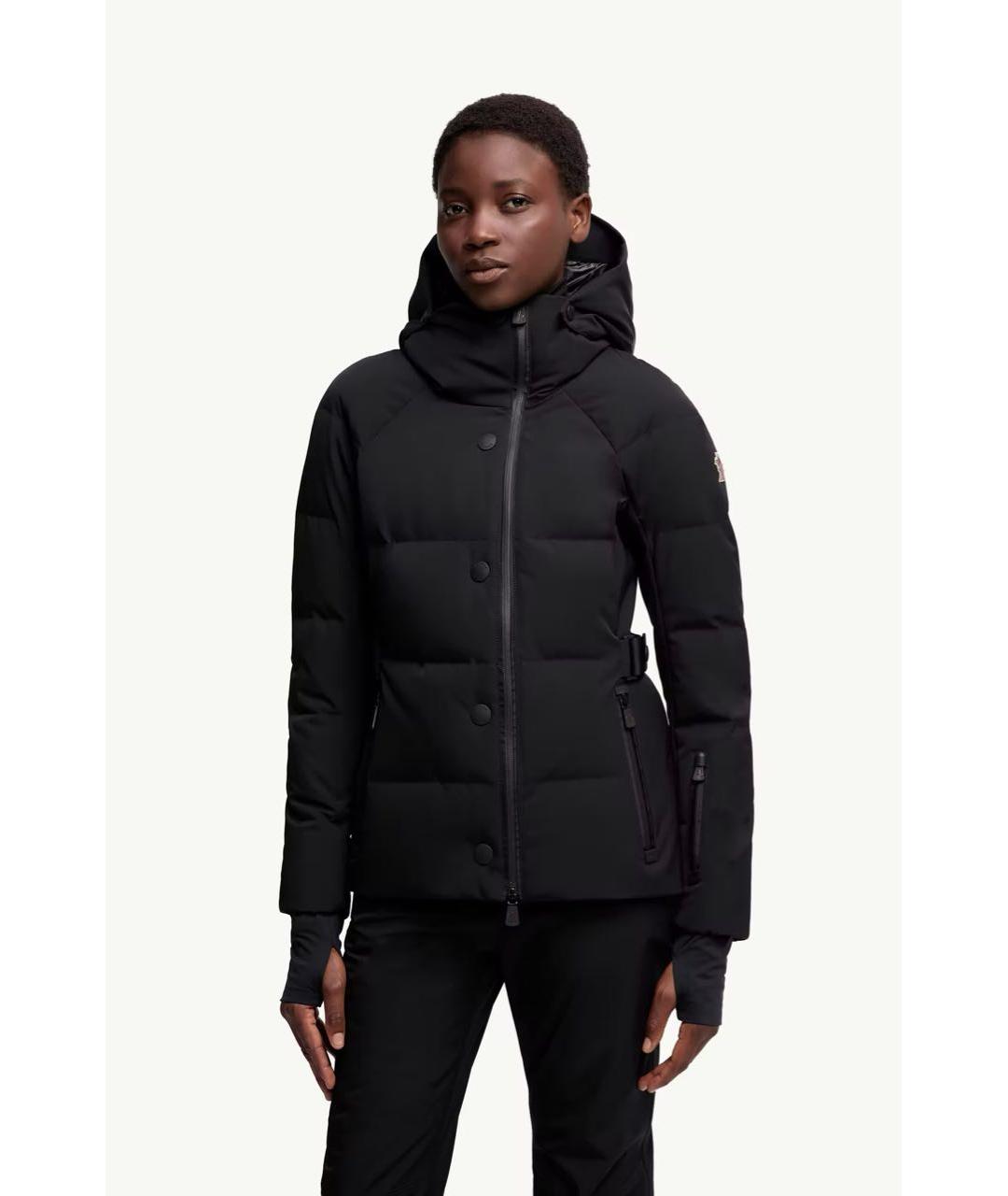 MONCLER Черный полиамидовый пуховик, фото 2