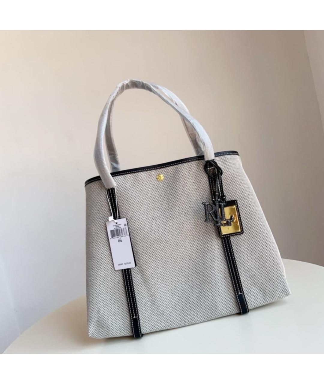 POLO RALPH LAUREN Серая сумка тоут, фото 7