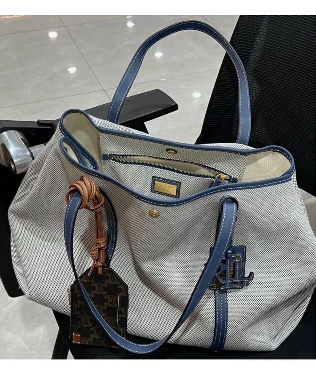 POLO RALPH LAUREN Серая сумка тоут, фото 6