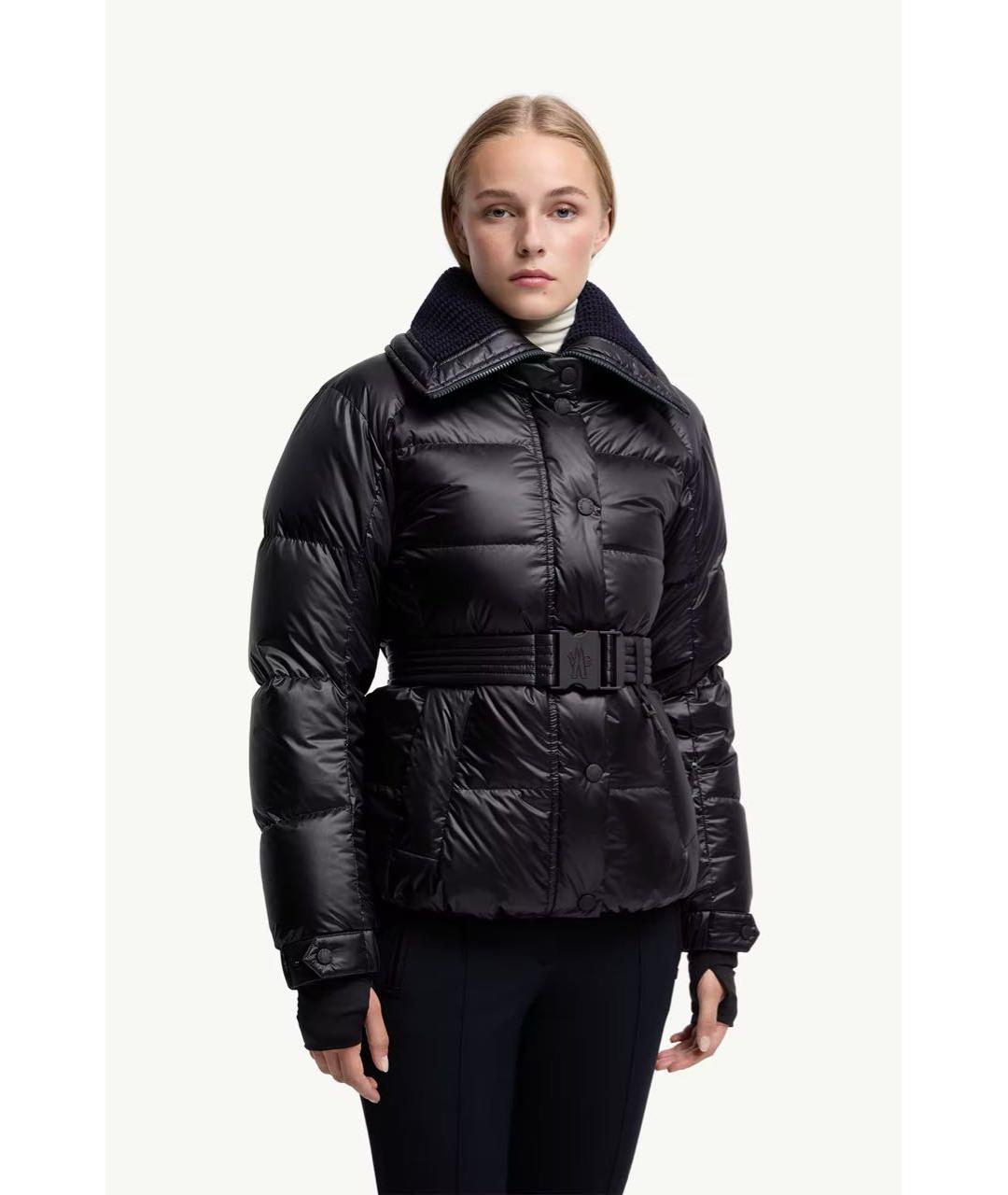 MONCLER Черный пуховик, фото 2