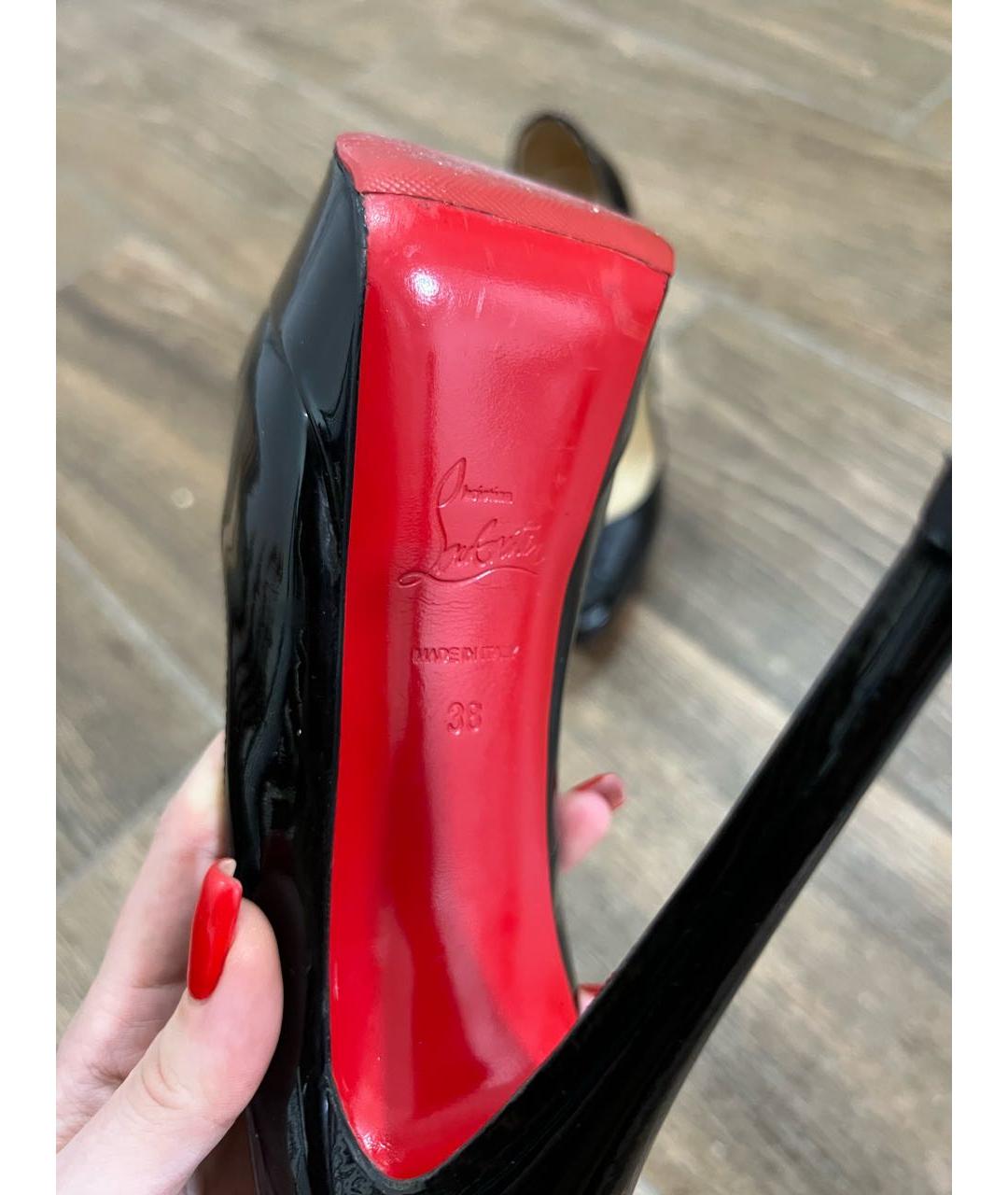 CHRISTIAN LOUBOUTIN Черные туфли из лакированной кожи, фото 7