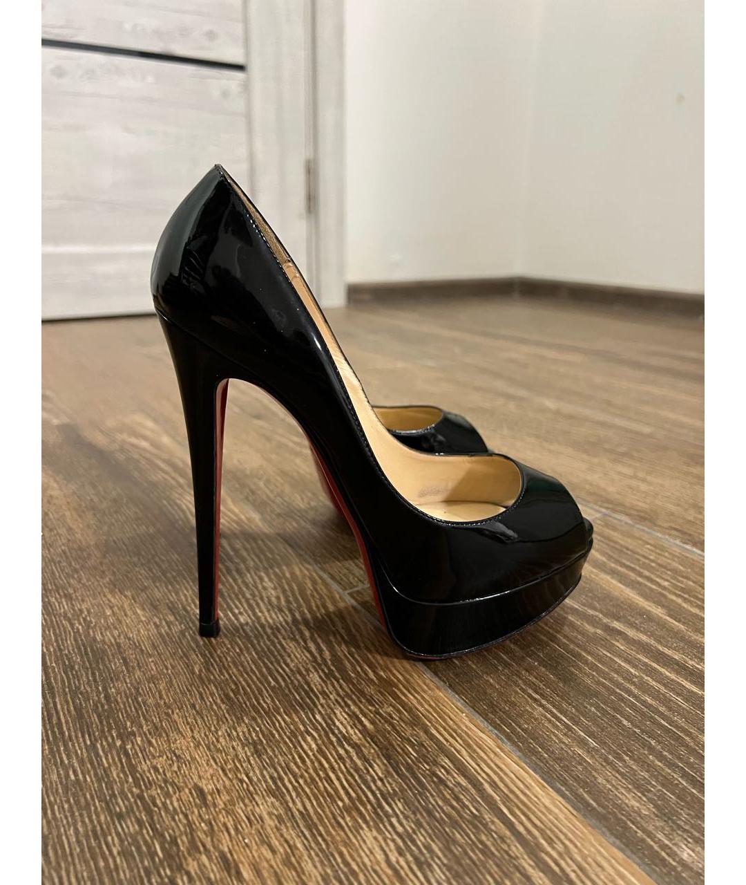 CHRISTIAN LOUBOUTIN Черные туфли из лакированной кожи, фото 9