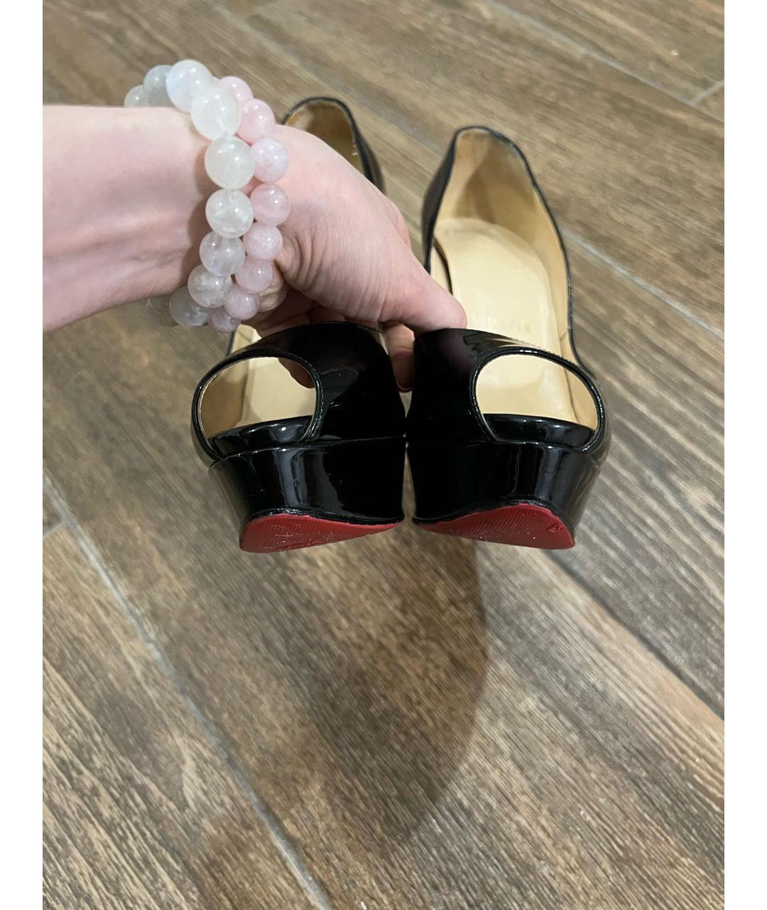 CHRISTIAN LOUBOUTIN Черные туфли из лакированной кожи, фото 8