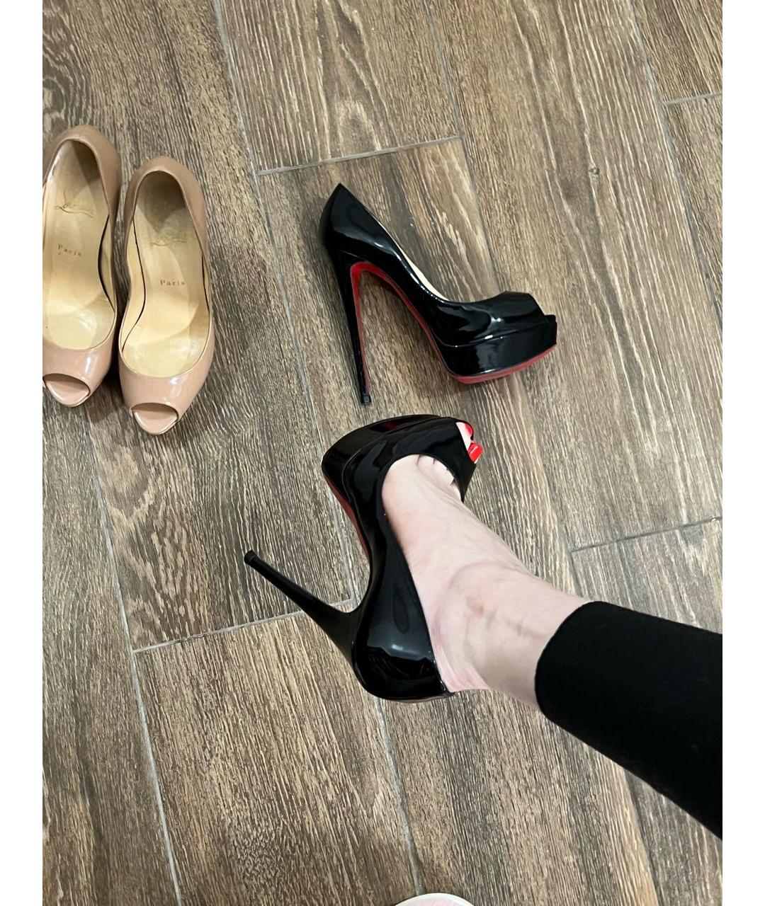 CHRISTIAN LOUBOUTIN Черные туфли из лакированной кожи, фото 3