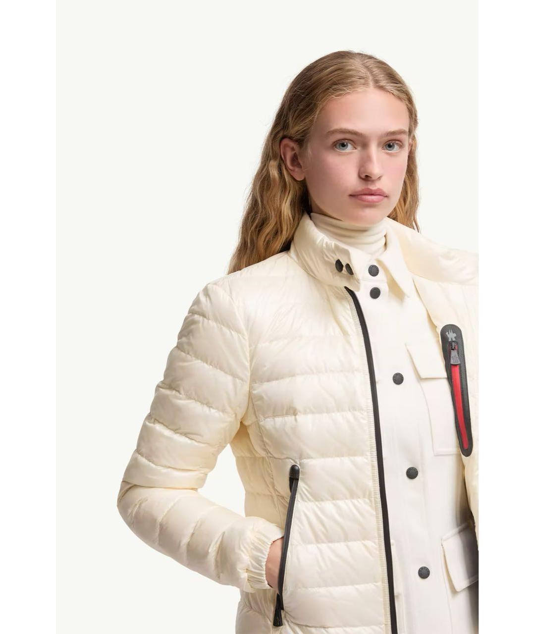 MONCLER Белый пуховик, фото 5