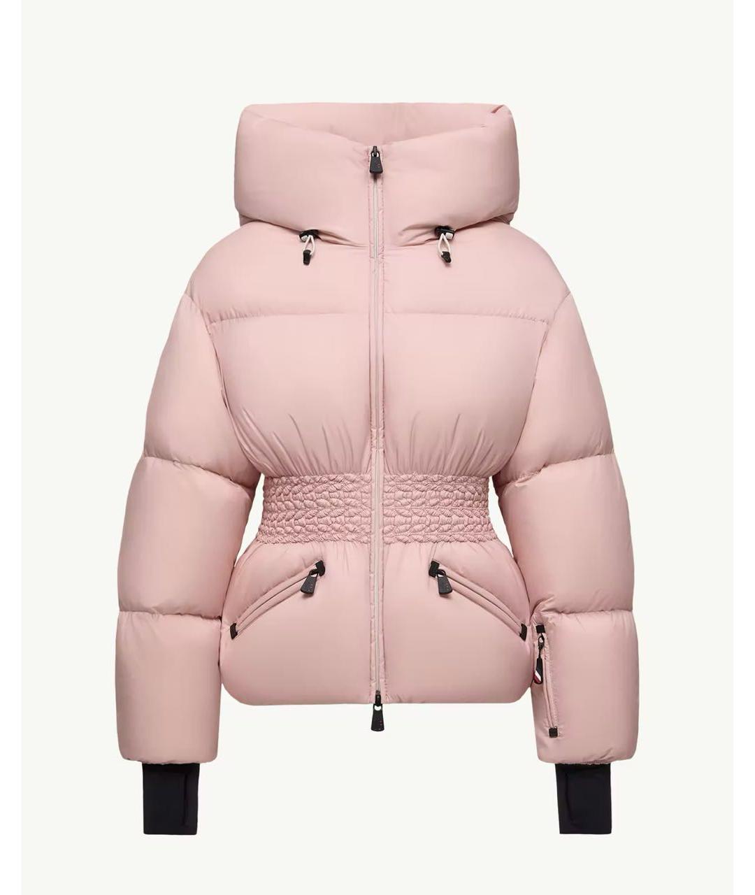MONCLER Розовый полиамидовый пуховик, фото 7