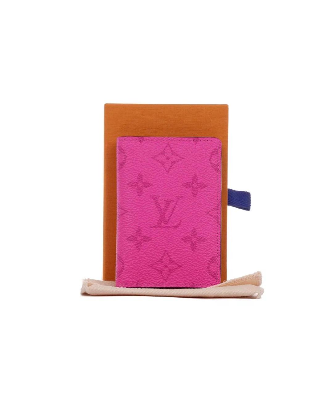 LOUIS VUITTON Фуксия кожаный кардхолдер, фото 2