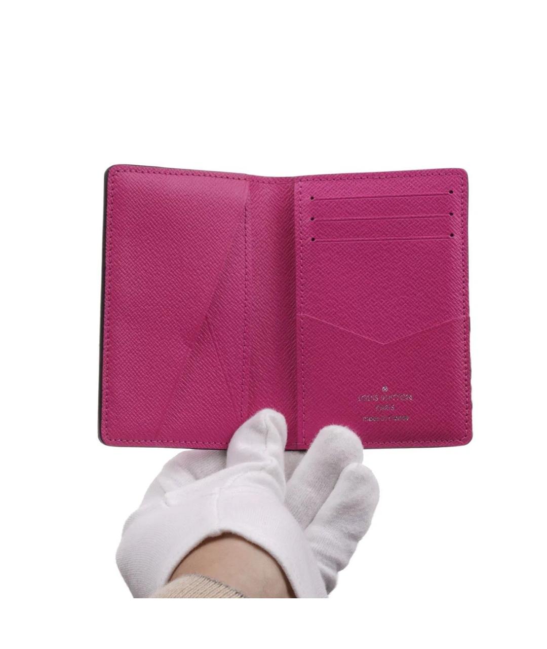 LOUIS VUITTON Фуксия кожаный кардхолдер, фото 4