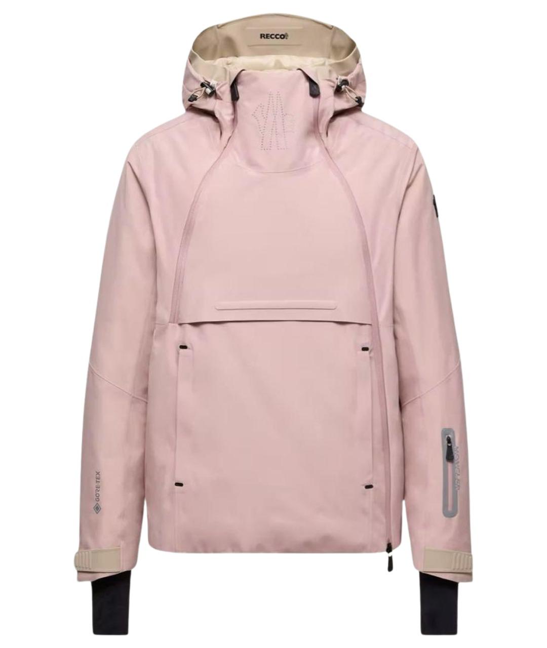 MONCLER Розовый полиэстеровый пуховик, фото 1