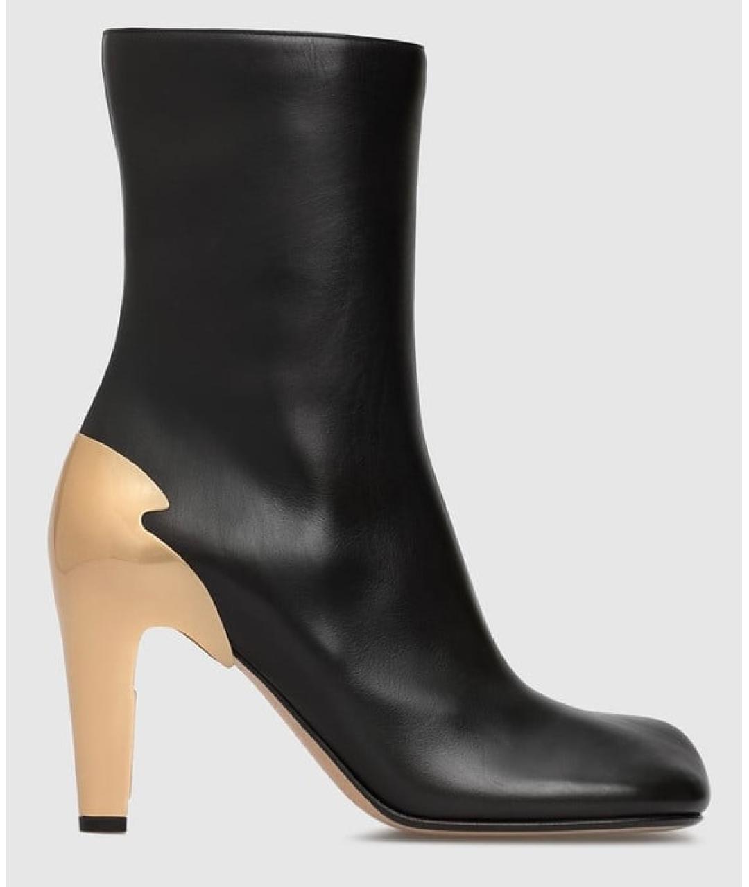 BOTTEGA VENETA Черные кожаные ботильоны, фото 4