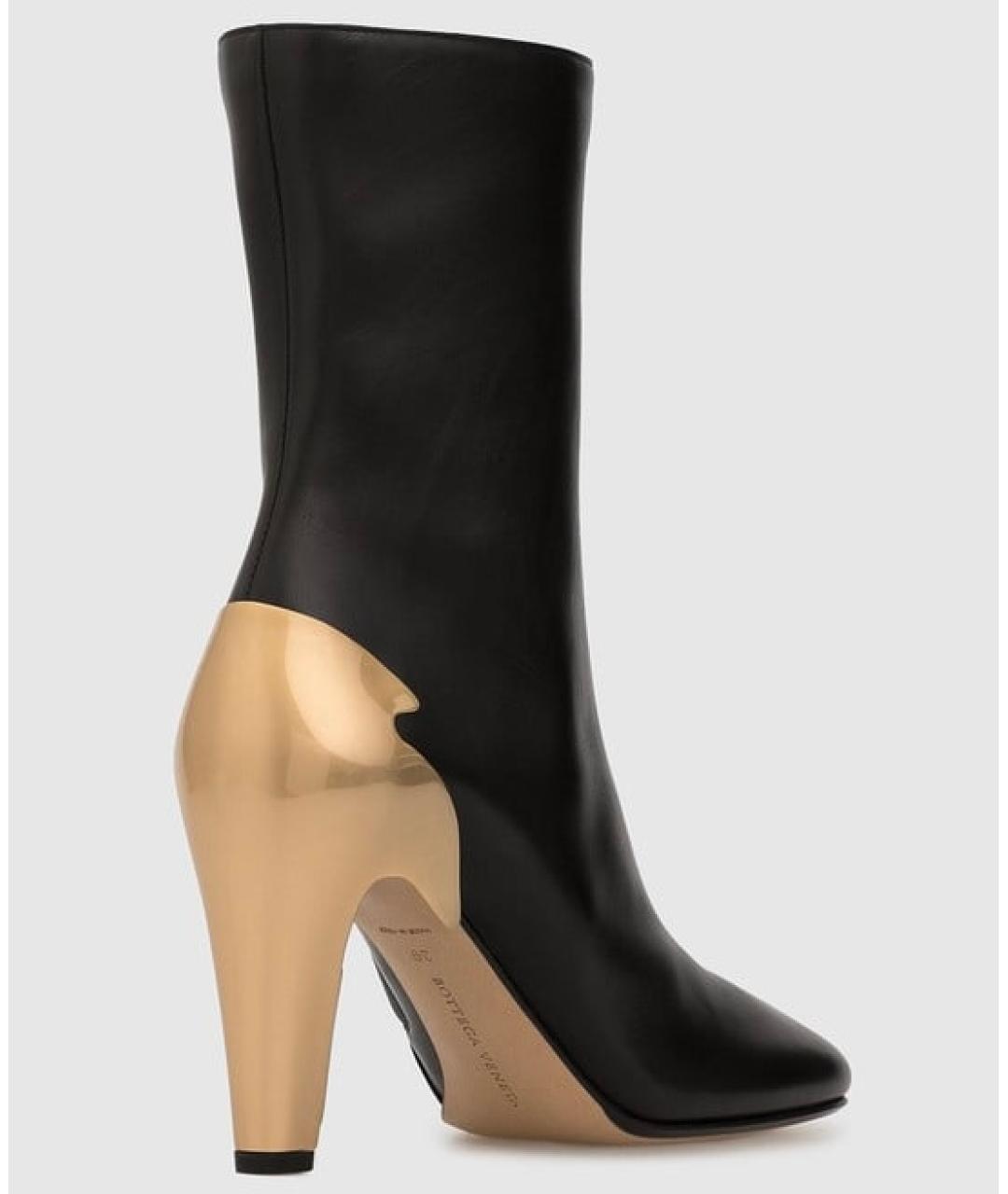 BOTTEGA VENETA Черные кожаные ботильоны, фото 3
