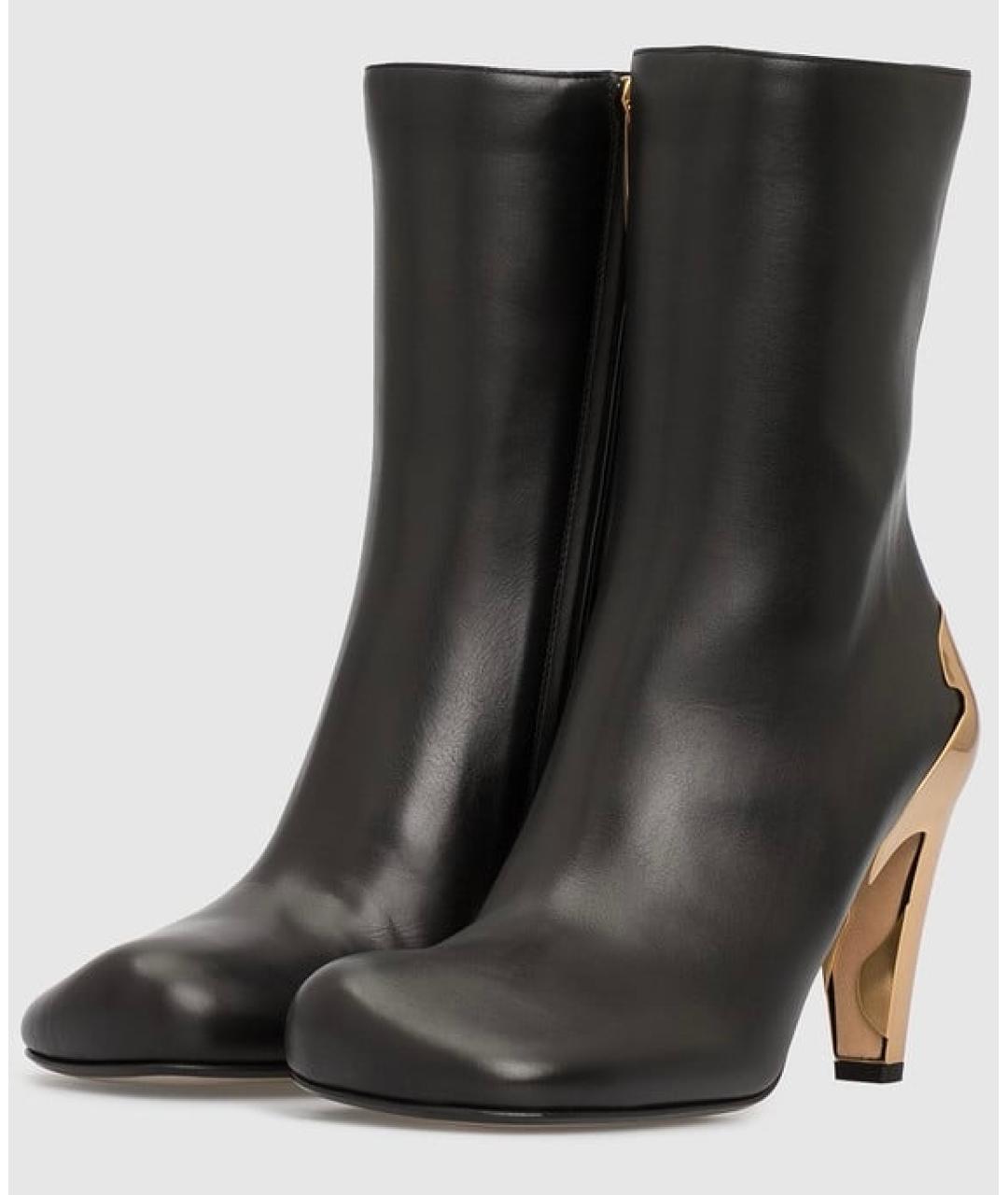 BOTTEGA VENETA Черные кожаные ботильоны, фото 2