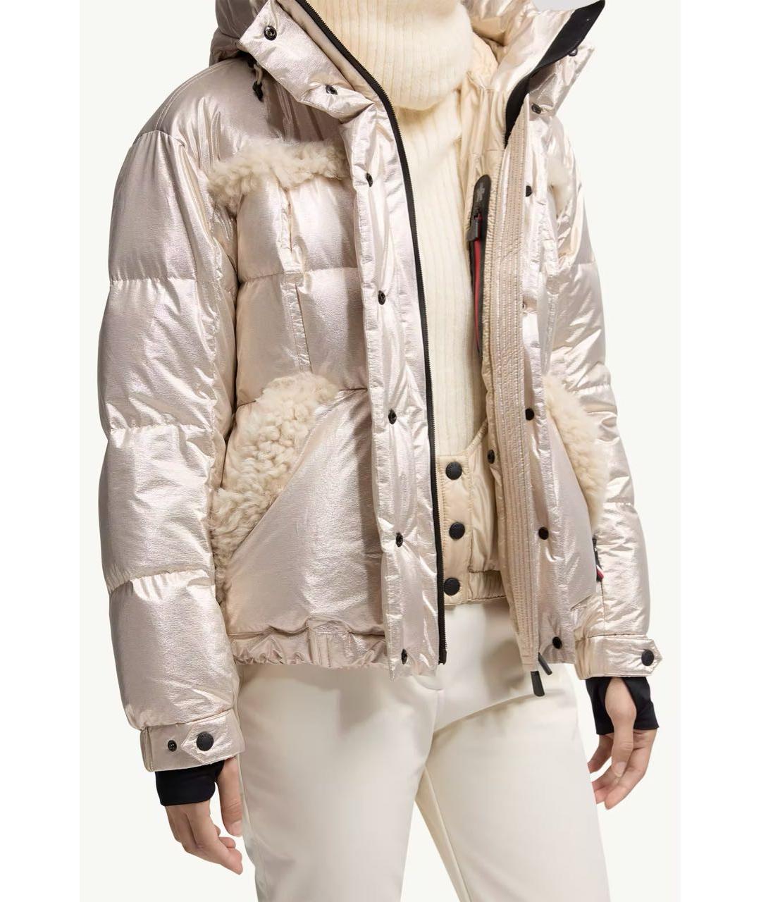 MONCLER Золотой пуховик, фото 4