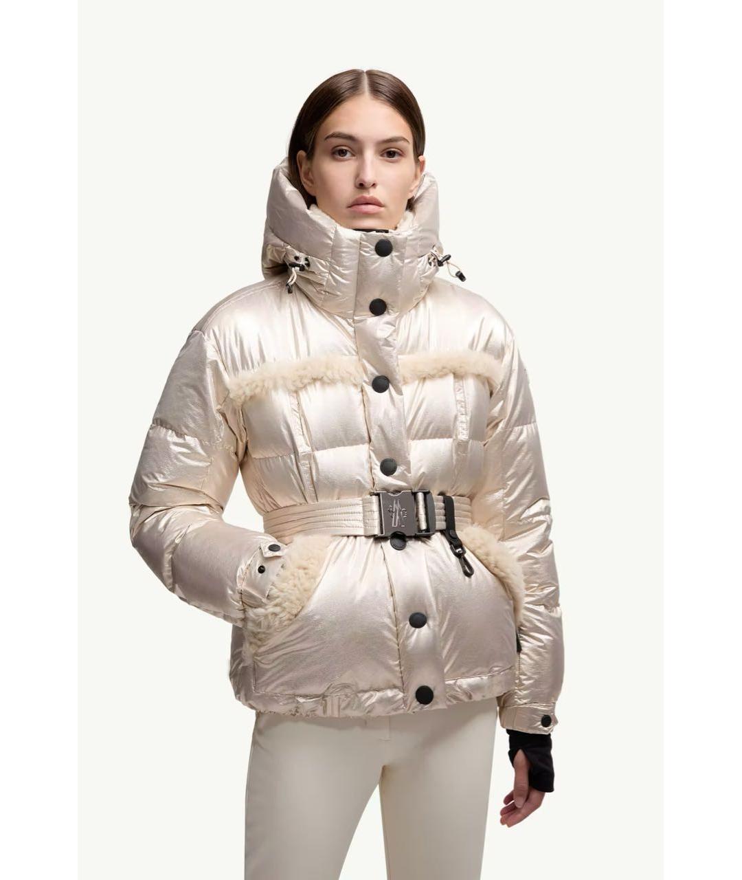 MONCLER Золотой пуховик, фото 2