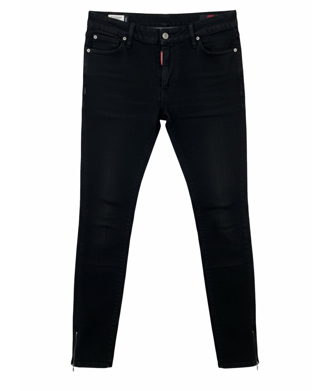 DSQUARED2 Черные хлопко-эластановые джинсы слим, фото 1