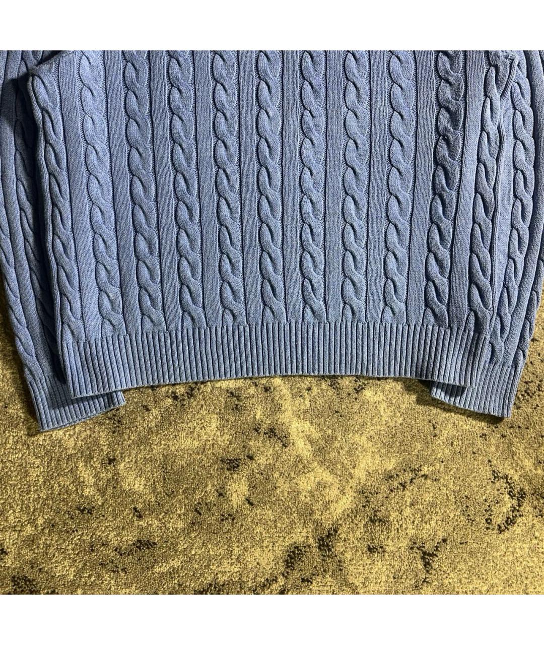 POLO RALPH LAUREN Голубой хлопковый джемпер / свитер, фото 4