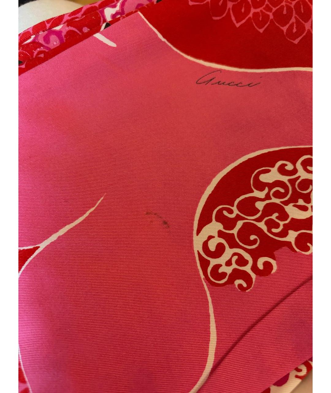 GUCCI Красные хлопковые брюки узкие, фото 8