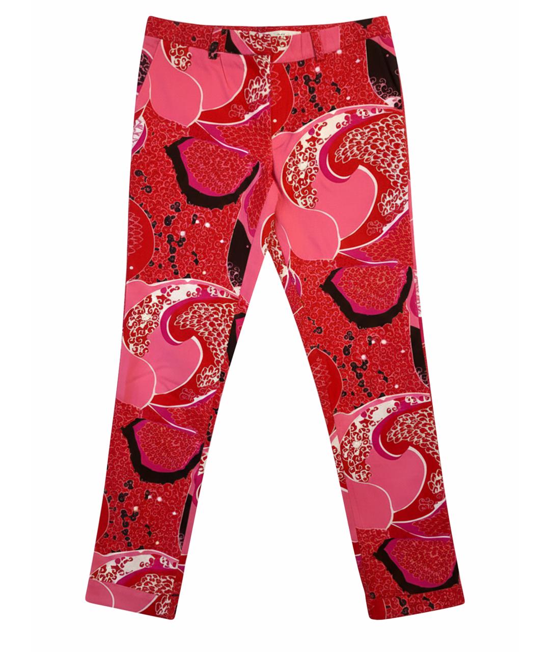 GUCCI Красные хлопковые брюки узкие, фото 1