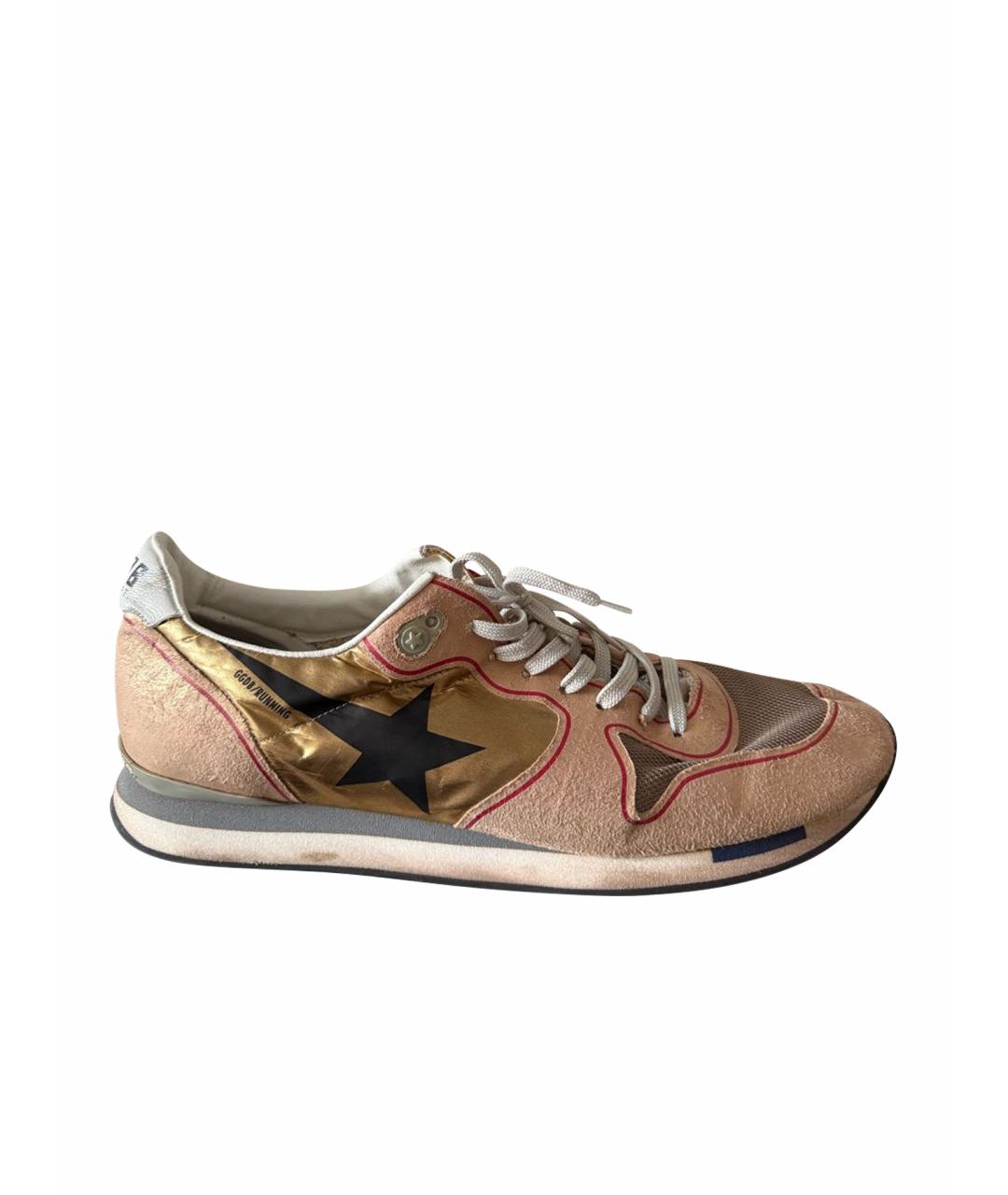 GOLDEN GOOSE DELUXE BRAND Золотые низкие кроссовки / кеды, фото 1