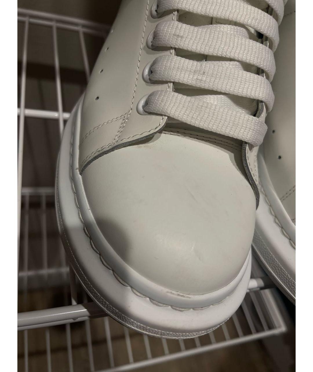 ALEXANDER MCQUEEN Белые кожаные низкие кроссовки / кеды, фото 8