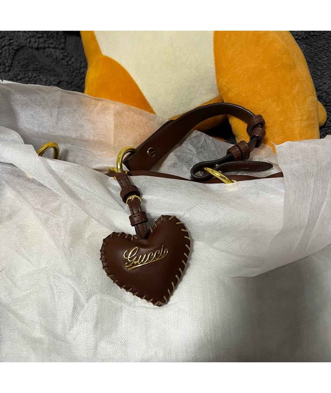 GUCCI Голубая кожаная сумка тоут, фото 6