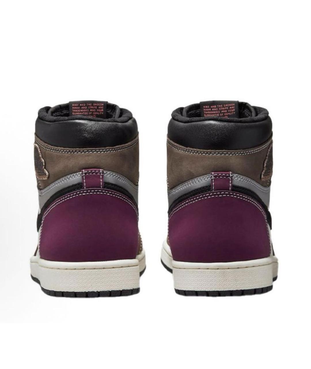 JORDAN Коричневые высокие кроссовки / кеды, фото 4