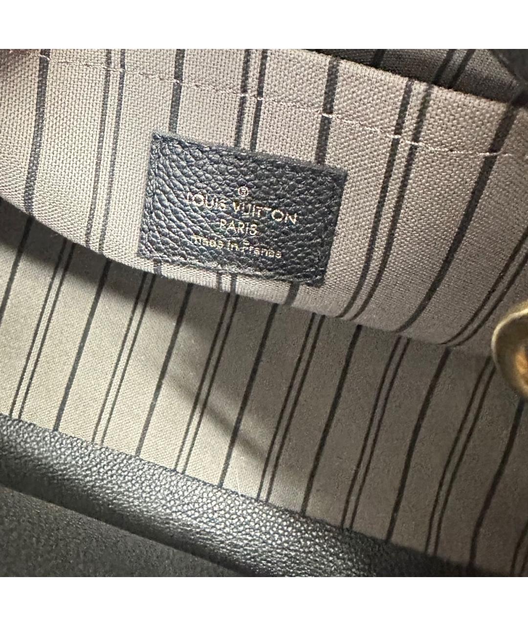 LOUIS VUITTON Черная кожаная сумка тоут, фото 3