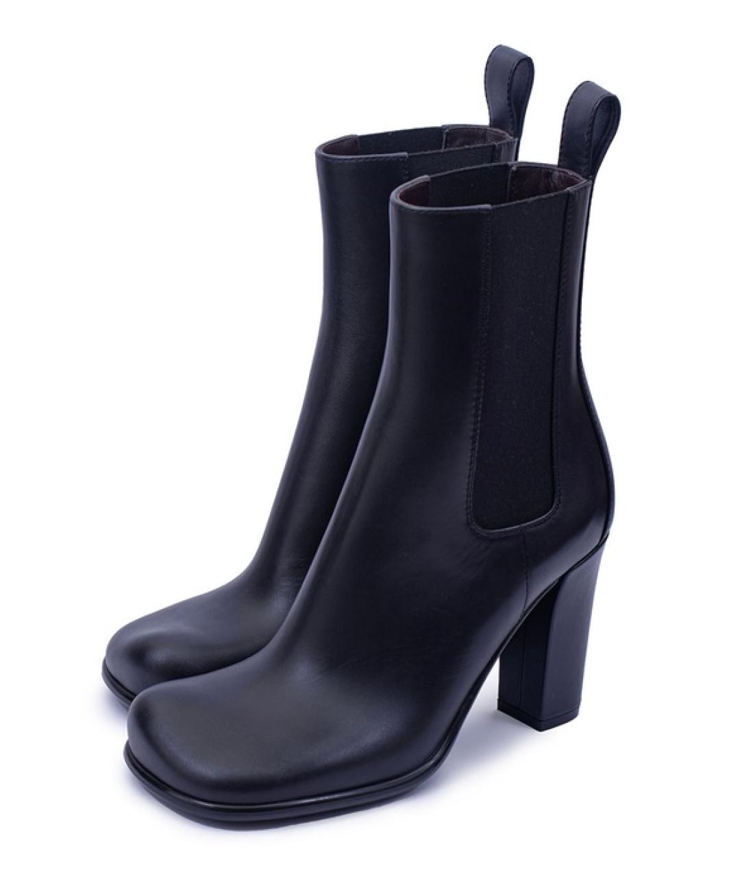 BOTTEGA VENETA Черные кожаные ботильоны, фото 6